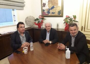 ΔΗΜΟΣ ΠΥΡΓΟΥ: Συνάντηση του δημάρχου Πύργου Παν. Αντωνακόπουλου με τον δήμαρχο Ι.Π. Μεσολογγίου Κώστα Λύρο