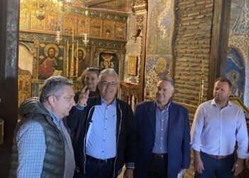 Στην ιστορική μονή Βλατάδων αντιπροσωπεία του Δήμου Πύργου