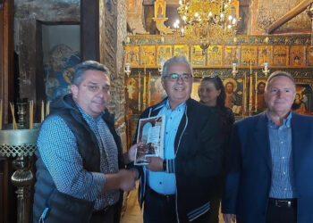 Στην ιστορική μονή Βλατάδων αντιπροσωπεία του Δήμου Ανδραβίδας-Κυλλήνης
