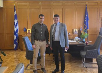 Συνάντηση Αντιπεριφερειάρχη Π.Ε. Ηλείας Β. Γιαννόπουλου με τον νέο Διοικητή Γ.Ν Ηλείας Σπύρο Πολίτη