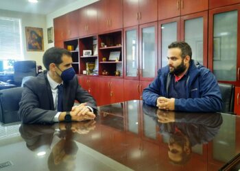 Συνάντηση Αντιπεριφερειάρχη Π.Ε. Ηλείας Β. Γιαννόπουλου με τον πρόεδρο του ΚΤΕΛ Ν. Ηλείας Αριστ. Οικονομόπουλο