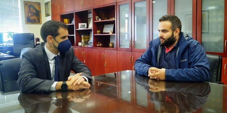 Συνάντηση Αντιπεριφερειάρχη Π.Ε. Ηλείας Β. Γιαννόπουλου με τον πρόεδρο του ΚΤΕΛ Ν. Ηλείας Αριστ. Οικονομόπουλο