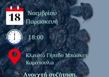ΔΙΟΝΥΣΙΑ ΑΥΓΕΡΙΝΟΠΟΥΛΟΥ: Δεύτερη ανοιχτή συζήτηση για την οργάνωση της παραγωγής και της εξαγωγής σταφίδας του Ν. Ηλείας στο Καράτουλα