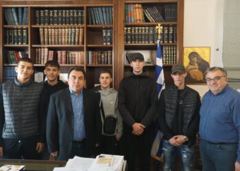 Μαθητές του 2ου ΕΠΑΛ στον Δήμαρχο Πύργου