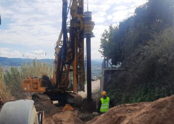 Σε εξέλιξη οι εργασίες κατασκευής της γέφυρας στο Επ. Οδικό Δίκτυο