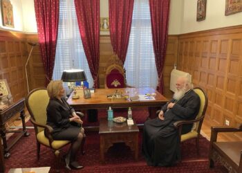 ΔΙΟΝΥΣΙΑ ΑΥΓΕΡΙΝΟΠΟΥΛΟΥ: Επίσκεψη  στον Αρχιεπίσκοπο Αθηνών και πάσης Ελλάδος, κ.κ. Ιερώνυμο