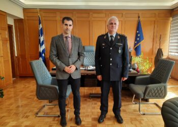 Συνάντηση Αντιπεριφερειάρχη Π.Ε. Ηλείας Β. Γιαννόπουλου, με τον Αστυνομικό Διευθυντή Ηλείας Γ. Σωτηρόπουλο