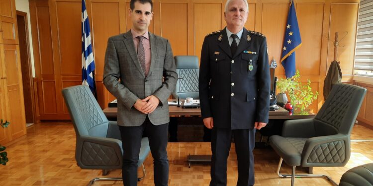 Συνάντηση Αντιπεριφερειάρχη Π.Ε. Ηλείας Β. Γιαννόπουλου, με τον Αστυνομικό Διευθυντή Ηλείας Γ. Σωτηρόπουλο