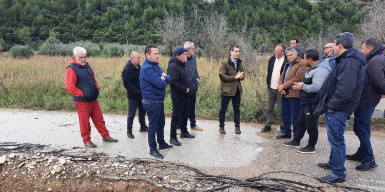 Επίσκεψη – αυτοψία Αντιπεριφερειάρχη Π.Ε. Ηλείας Β. Γιαννόπουλου στην Βάλμη του Δήμου Ήλιδας