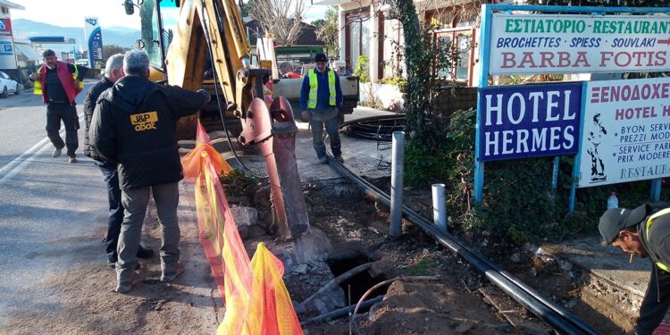 Νέο δίκτυο ύδρευσης παράλληλα με το έργο εισόδου Αρχαίας Ολυμπίας