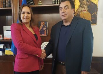Συνάντηση Δημάρχου Πύργου Παναγιώτη Αντωνακόπουλου με την υποψήφια Βουλευτή Ηλείας Άννα Μαρία Βλαγκούλη