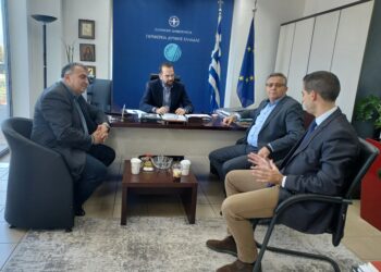ΔΗΜΟΣ ΠΗΝΕΙΟΥ: Συνάντηση Μαρίνου με Φαρμάκη  και Β. Γιαννόπουλο