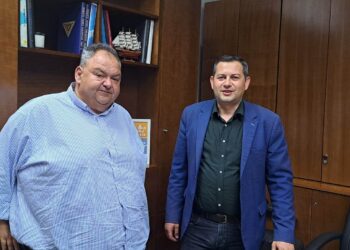 Συνάντηση Θ. Βασιλόπουλου με Διευθύνοντα Σύμβουλο Οργανισμού Κεντρικών Αγορών και Αλιείας Α.Αποστολάκο