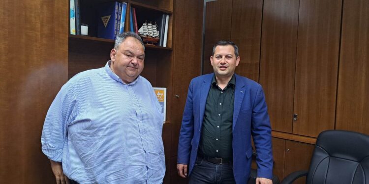 Συνάντηση Θ. Βασιλόπουλου με Διευθύνοντα Σύμβουλο Οργανισμού Κεντρικών Αγορών και Αλιείας Α.Αποστολάκο