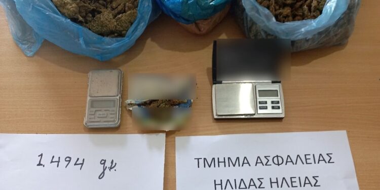 Συνελήφθη άνδρας στην Ηλεία για κατοχή και διακίνηση ναρκωτικών