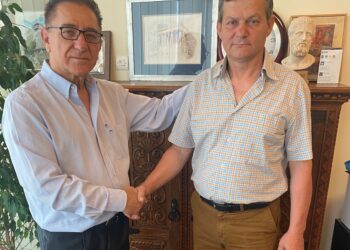 Στο πλευρό του Δημάρχου Ζαχάρως, Κώστα Αλεξανδρόπουλου και ο κ. Γιώργος Βλάμης