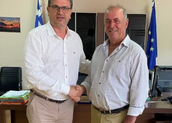 Ο Παναγιώτης Χριστόπουλος στο πλευρό του Γιάννη Λέντζα