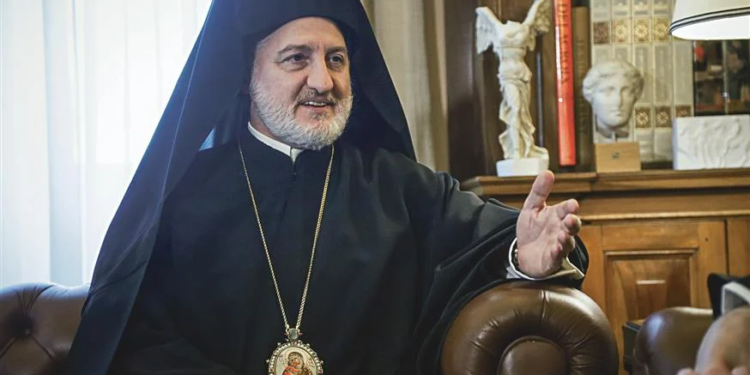 Υποδοχή Αρχιεπισκόπου Αμερικής από τον Δήμο Πηνειού και τον Δήμαρχο κ. Ανδρέα Μαρίνο