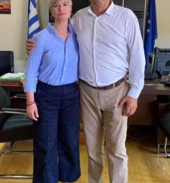 Η Μαρία Μυλωνάκη στο πλευρό του Γιάννη Λέντζα