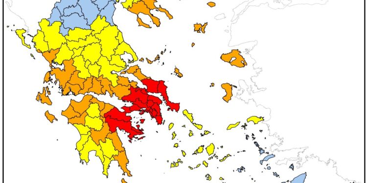 Πολύ υψηλός κίνδυνος πυρκαγιάς στη Δυτική Ελλάδα σήμερα Δευτέρα 21 Αυγούστου 2023