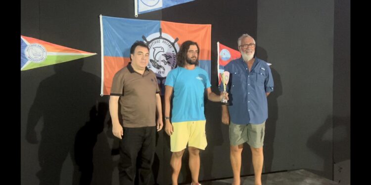 Ο Δήμαρχος Πύργου Παν. Αντωνακόπουλος στην τελετή λήξης του «Ράλλυ Ιονίου» Ιστιοπλοΐας