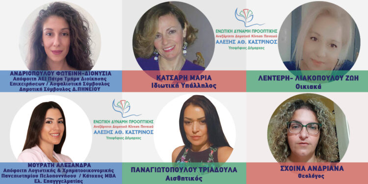 Παρουσίαση των 6 πρώτων γυναικών – υποψηφίων δημοτικών συμβούλων στην ΔΕ Τραγανού, με την “ΕΝΩΤΙΚΗ ΔΥΝΑΜΗ ΠΡΟΟΠΤΙΚΗΣ” του Αλέξη Καστρινού