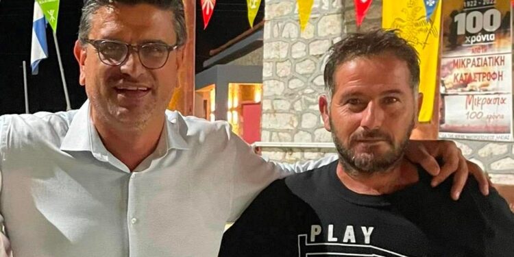 Ο Ευθύμιος Αλεξόπουλος στο πλευρό του Γιάννη Λέντζα