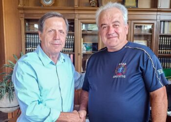 Ο Απόστολος Παπαγιάννης με τον Γιώργο Γεωργιόπουλο