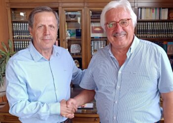 Ο δικηγόρος και πρώην Δημοτικός Σύμβουλος Δημήτρης Χριστόπουλος με τον Γιώργο Γεωργιόπουλο