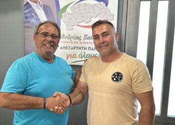 Με τον Ανδρέα Παπαδάκο και ο Ανδρέας Θεοδωρόπουλος (Καούκης)