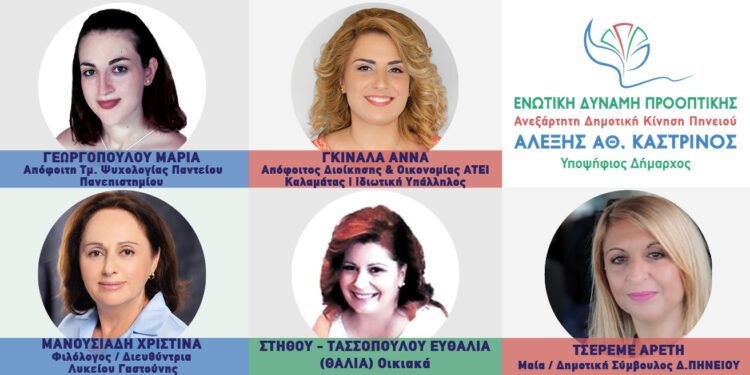 Παρουσίαση των 5 πρώτων γυναικών – υποψηφίων δημοτικών συμβούλων στην ΔΕ Βαρθολομιού, με την “ΕΝΩΤΙΚΗ ΔΥΝΑΜΗ ΠΡΟΟΠΤΙΚΗΣ” του Αλέξη Καστρινού