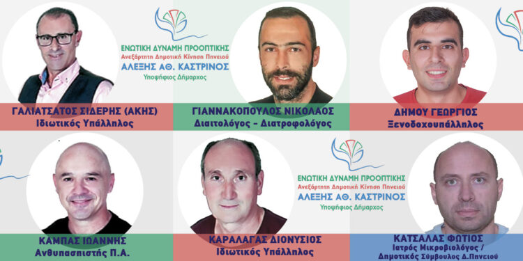 Παρουσίαση των 10 πρώτων ανδρών  – υποψηφίων δημοτικών συμβούλων στην ΔΕ με την “ΕΝΩΤΙΚΗ ΔΥΝΑΜΗ ΠΡΟΟΠΤΙΚΗΣ” του Αλέξη Καστρινού