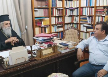 Επίσκεψη του Δημάρχου Πύργου Παν. Αντωνακόπουλου στον Μητροπολίτη Ηλείας και Ωλένης κ.κ. Αθανάσιο Β’