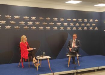 Ο Δήμαρχος Ζαχάρως Κώστας Αλεξανδρόπουλος στο Olympian Forum