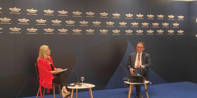 Ο Δήμαρχος Ζαχάρως Κώστας Αλεξανδρόπουλος στο Olympian Forum