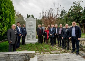 Επίτιμοι δημότες Αρχαίας Ολυμπίας ο Γ. Γραμματίδης και το ζεύγος de Laet