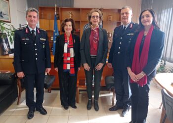 Εθιμοτυπική επίσκεψη από την Πρέσβειρα της Γαλλίας στην Ελλάδα στη Γενική Περιφερειακή Αστυνομική Διεύθυνση Δυτικής Ελλάδας