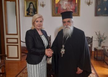 ΠΕΡΙΦΕΡΕΙΑ ΔΥΤΙΚΗΣ ΕΛΛΑΔΑΣ: Συνάντηση της Αντιπεριφερειάρχη Οικογένειας, Γεωργίας Ντάτσικα με τον Μητροπολίτη Ηλείας και Ωλένης, κ.κ. Αθανάσιο