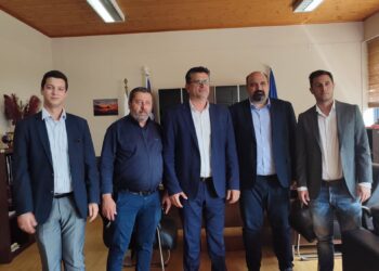 Επίσκεψη Χρήστου Τριαντόπουλου στον Δήμαρχο Ανδραβίδας-Κυλλήνης