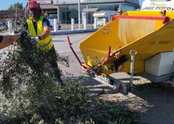 ΔΗΜΟΣ ΠΥΡΓΟΥ: Τέθηκε σε λειτουργία ο κλαδοτεμαχιστής