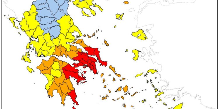 ΠΕΡΙΦΕΡΕΙΑ ΔΥΤΙΚΗΣ ΕΛΛΑΔΑΣ: Πολύ υψηλός κίνδυνος πυρκαγιάς στη Δυτική Ελλάδα και για σήμερα Δευτέρα 12 Αυγούστου 2024