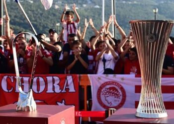 Στον Πύργο  τα ευρωπαϊκά τρόπαια του Ολυμπιακού