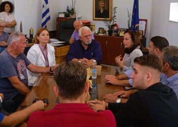 ΔΗΜΟΣ ΗΛΙΔΑΣ: Η υποψήφια πρόεδρος του ΠΑΣΟΚ Άννα Διαμαντοπούλου επισκέφθηκε το Δήμαρχο Χρήστο Χριστοδουλόπουλο