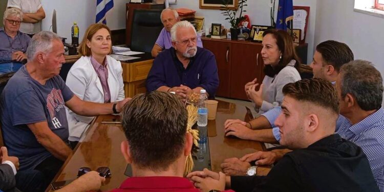 ΔΗΜΟΣ ΗΛΙΔΑΣ: Η υποψήφια πρόεδρος του ΠΑΣΟΚ Άννα Διαμαντοπούλου επισκέφθηκε το Δήμαρχο Χρήστο Χριστοδουλόπουλο