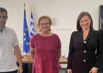 Συνάντηση εργασίας Αυγερινοπούλου, Γιαννόπουλου και Eder για την εξέλιξη του ανασκαφικού έργου στο Κλειδί Σαμικού