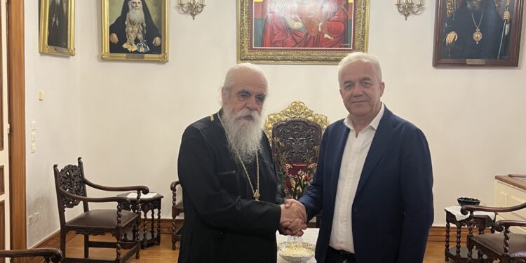 ΚΩΣΤΑΣ ΛΕΒΕΝΤΗΣ: Συνάντηση με τον Σεβασμιώτατο Μητροπολίτη Ηλείας και Ωλένης Αθανάσιο Β’