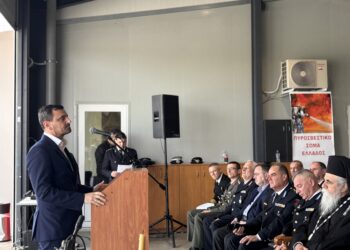 ΑΝΔΡΕΑΣ ΝΙΚΟΛΑΚΟΠΟΥΛΟΣ ΣΤΑ ΕΓΚΑΙΝΙΑ ΤΟΥ ΝΕΟΥ ΚΤΗΡΙΟΥ ΤΗΣ Π.Υ. ΛΕΧΑΙΝΩΝ: “Σύγχρονες υποδομές και προϋποθέσεις ενίσχυσης της Επιχειρησιακής αποτελεσματικότητας”