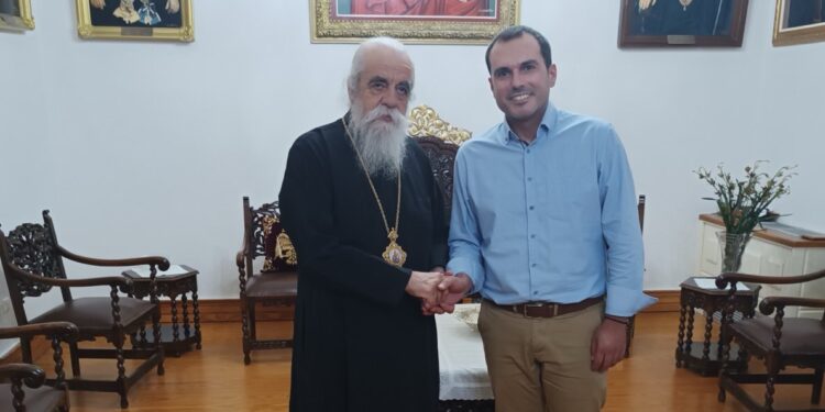ΔΗΜΟΣ ΠΥΡΓΟΥ: Εθιμοτυπική Επίσκεψη του Αντιδημάρχου Κοινωνικής Προστασίας και Υγείας στον Σεβασμιότατο Μητροπολίτη Ηλείας