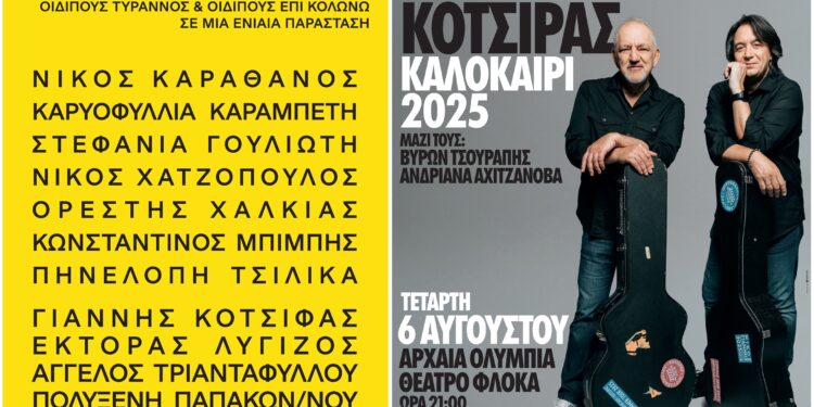 ΔΙΕΘΝΕΣ ΦΕΣΤΙΒΑΛ ΑΡΧΑΙΑΣ ΟΛΥΜΠΙΑΣ: Μοναδικό διήμερο Πολιτισμού με “ΟΙΔΙΠΟΔΑ” και Πορτοκάλογλου – Κότσιρα