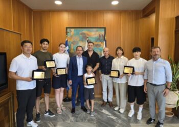 ΔΗΜΑΡΧΟΣ ΑΡΧΑΙΑΣ ΟΛΥΜΠΙΑΣ: Υποδέχθηκε Ολυμπιονίκες και Παγκόσμιους Πρωταθλητές TAEKWONDO